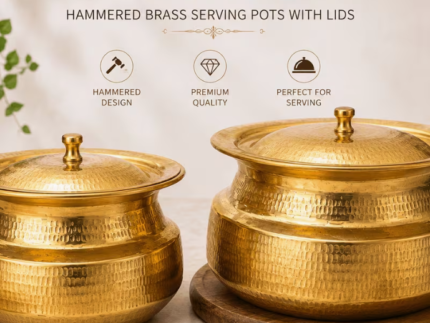 Gold Hammered Serving Pots