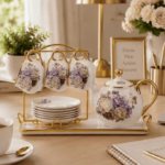 Ceramic Floral Tea Set