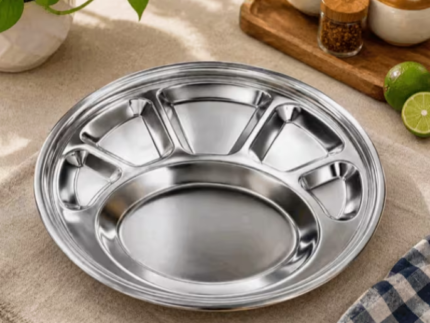 Stainless Steel Divided Dinner Tray Set