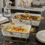 Ceramic Chafing Dish Set