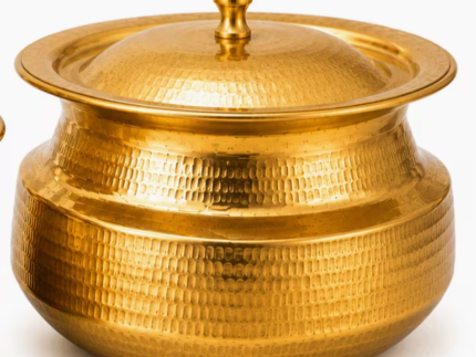 Gold Hammered Serving Pot