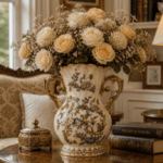 Ornate Floral Porcelain Vase