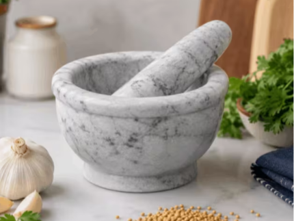 Marble Pestle and Mortar