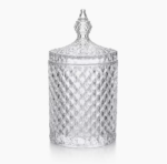 Acrylic Diamond Cut Storage Jar