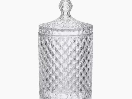 Acrylic Diamond Cut Storage Jar