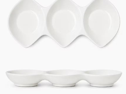 Triple Compartment Serving Dishes