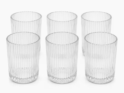 Ribbed Glass Tumblers