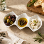 Triple Compartment Serving Dishes
