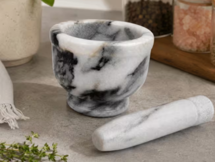 Marble Mortar and Pestle Set