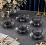Glass Tea Cup & Saucer