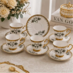 Floral Ceramic Tea Cup & Saucer