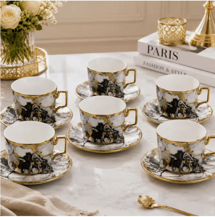 Capture Ceramic Tea Cup & Saucer