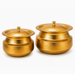 Gold Hammered Serving Pots