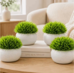 4PCS Artificial Grass Pots