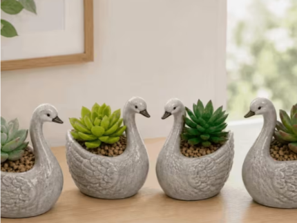 Decorative Swan Flower Pots
