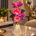 Pink LED Rose Vase