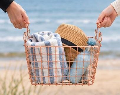 Gold Wire Shopping Baskets