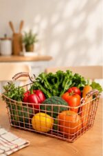 Gold Wire Shopping Baskets