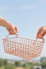 Gold Wire Shopping Baskets