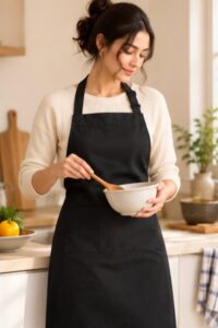Black Kitchen Apron, view 4