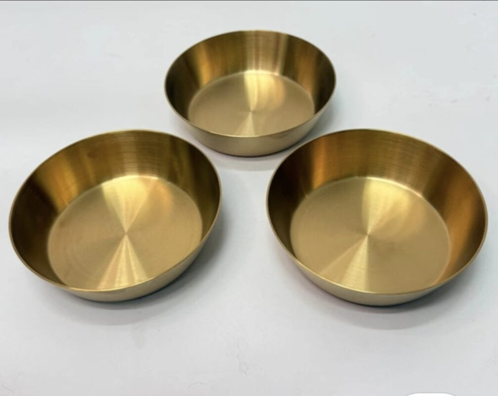 Stainless Steel Bowls - Luxury Set of 3 Gold Stainless Steel Bowls | Elegant Kitchen Bowls (view 3)