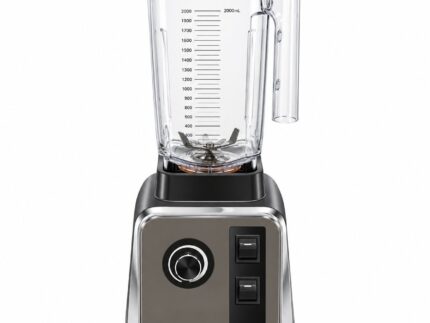 Commercial Blender 2L 2200W – Heavy Duty High Power Electric Smoothie Maker with Copper Motor, Stainless Steel Blades, Variable Speed Control & Pulse Function – Black & Silver