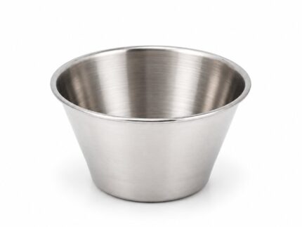Stainless Steel Condiment Bowl – Small Round Silver Serving Cup for Sauces, Dips, Nuts, Snacks, Salad Dressings, Side Dishes & Kitchen Food Preparation